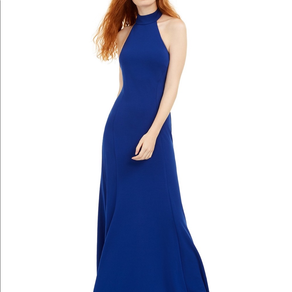Teeze Me Juniors’ Halter Gown